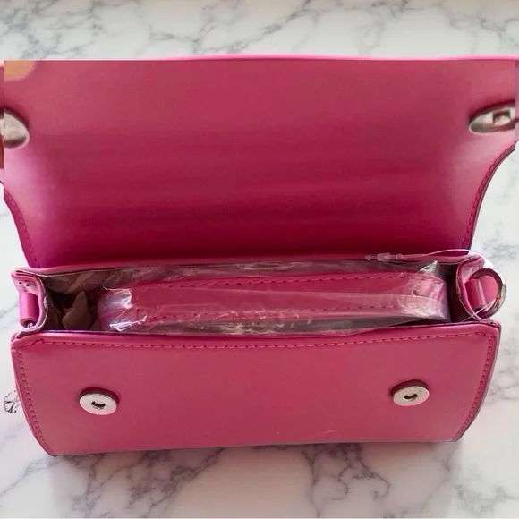 CXL by Christian Lacroix Laine Matte Patent Crossbody Pink NWT Barbiecore - Picture 3 of 9